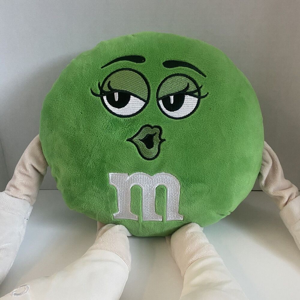 M&M’s World Ms Green Plush 18” Tall Medium M&M Character Soft Stuffed Toy